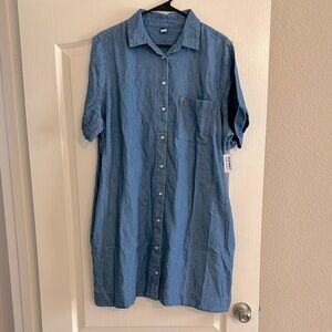 Old Navy Casual Blue Button Down Shirt